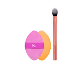 Real Techniques - Precision Perfection Duo - Pincel para Corretivo e Esponja para Pó