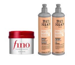 Fino Premium Touch Hair Mask 230g + Bed Head Moisture Maniac (Sh400ml +Cd400ml)
