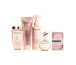 Kérastase - Kit Gloss Absolu (Bain 250ml + Fondant 250ml + Spray 190ml + Oil 45ml) + Tangle Teezer