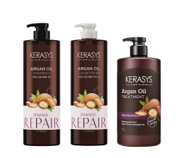 Kerasys Argan Oil Kit Profissional - Shampoo 1L + Condicionador 1L + Máscara 1L