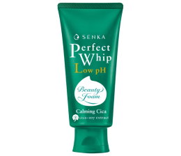 SENKA - Perfect Whip Low pH Cica Calmante + Extrato de Soja - Espuma de Limpeza Facial 100g