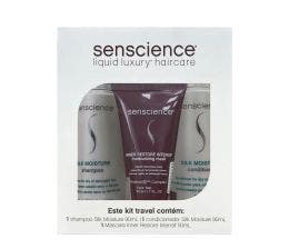 Senscience - Silk Moisture Travel Size - Shampoo + Condic 90ml + Inner Restore Intensif Máscara 50ml