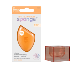 Real Techniques - Esponja Antimicrobiana para Base - 1566 - Grátis Suporte para Esponja 