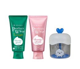 SENKA - Perfect Whip Dupla - (Calming Cica 100g + Collagen In 120g) + Grátis Criador de Espuma