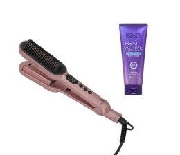 Gama Italy Pro - Keration Prancha Modeladora Waver & Brush Bivolt + Brinde