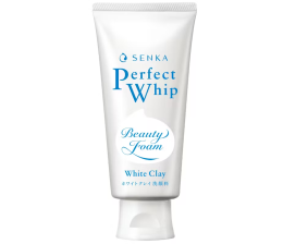 SENKA - Perfect Whip White Clay - Espuma de Limpeza Facial 120g